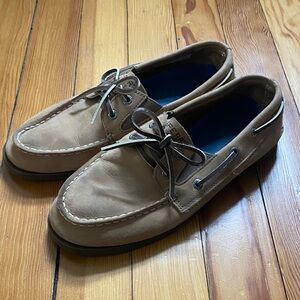 Sperry topsider - Tan Leather Moc Toe Boat Shoes Boys 5